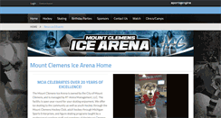Desktop Screenshot of mountclemensicearena.com